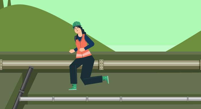 Instalación de las tuberías para el drenaje durante la construcción de una casa