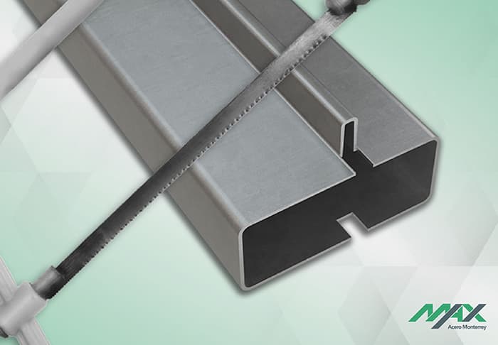 Esquema del espigado del perfil 121 para la base superior para ventanas de herrería