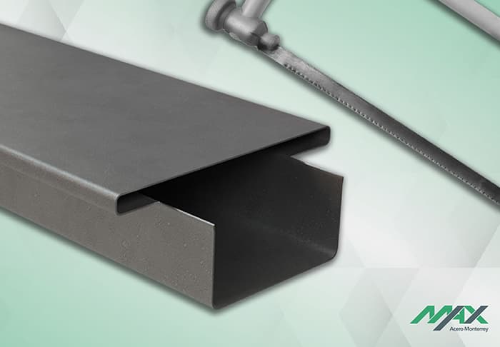 Diagrama del espigado del perfil central para ventanas de herrería