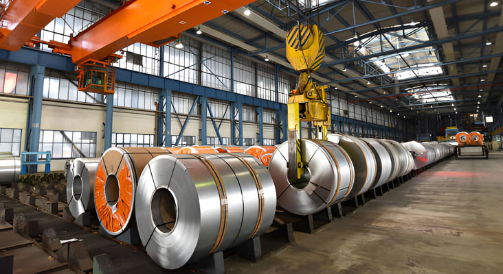 Planta de producción de acero laminado