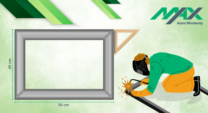 Soldadura de un marco de herreria sostenido por sargentos