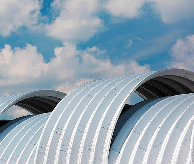 Lámina pintro rolada para formar el arcotecho