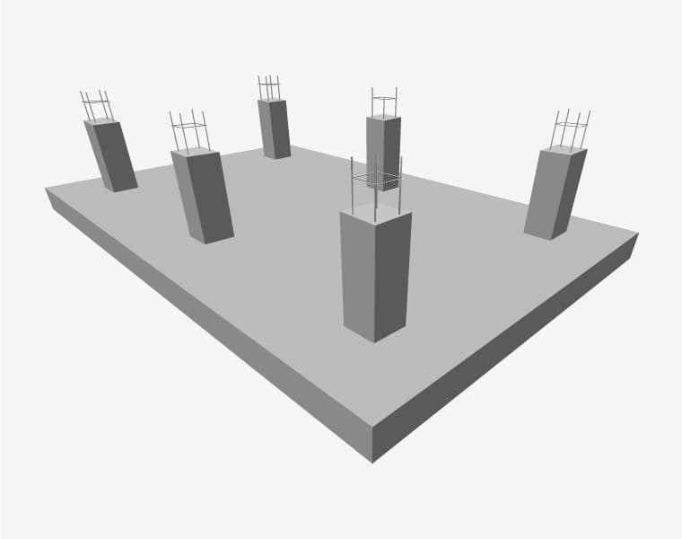 Esquema de losas de cimentación