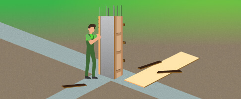 En el desencofrado se retira la madera utilizada para mantener la forma de concreto cuando este ya ha endurecido