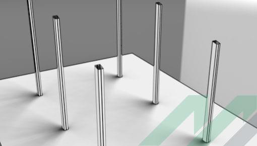 Acomodo de perfiles monten en construcción de estructura para techo