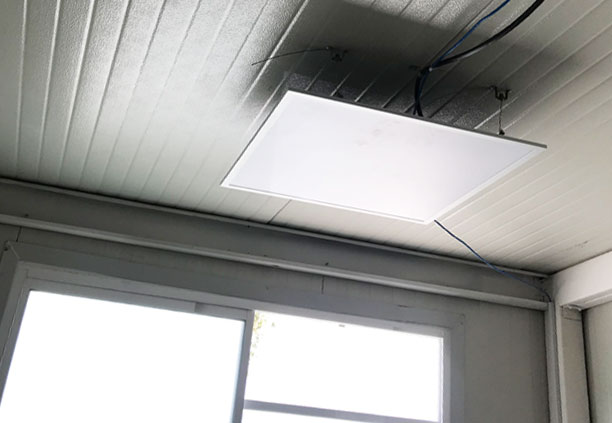 Techo de Glamet con lámpara