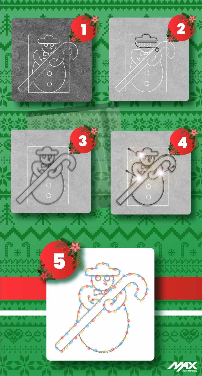 Pasos para elaborar un muñeco de nieve