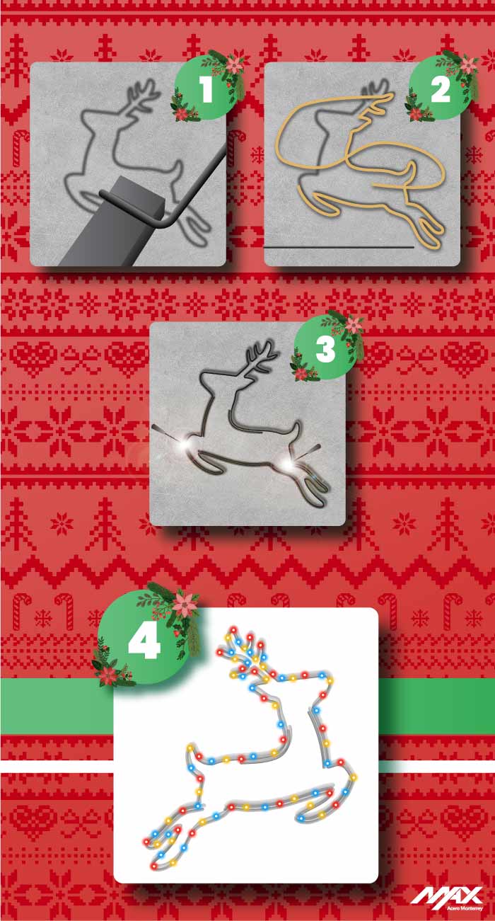 Pasos para elaborar un reno con redondo macizo - ideas para navidad