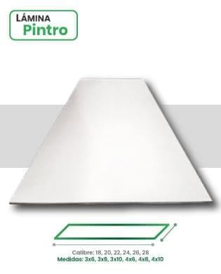 Hojas de lámina lisa de acero con recubrimiento Pintro sobre fondo blanco