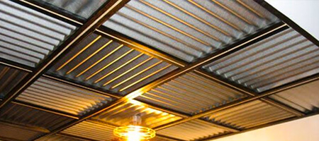 Techo de lámina traslúcida