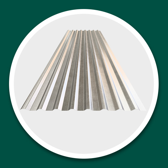 Vista frontal de lámina R101 Zintroalum