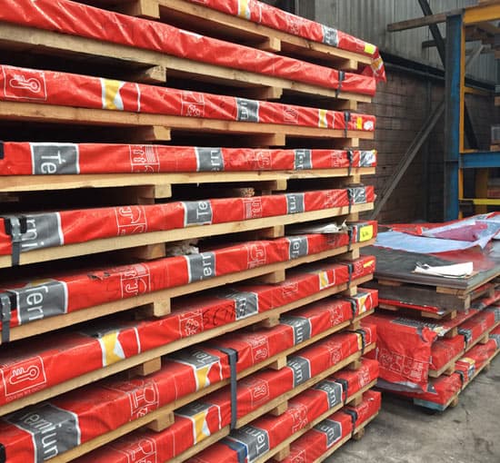 Hojas de lámina zintro alum empacadas