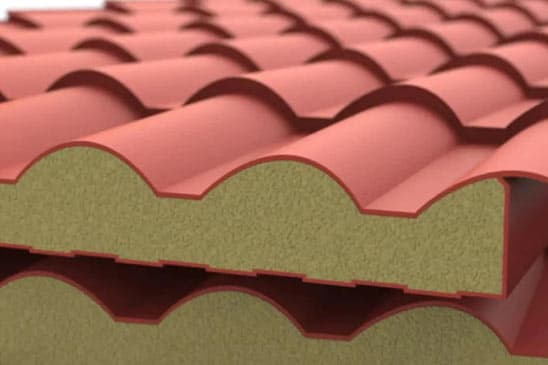 Paneles Metcoppo apilados