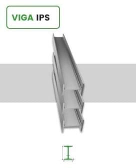 Viga de acero IPS sobre fondo blanco