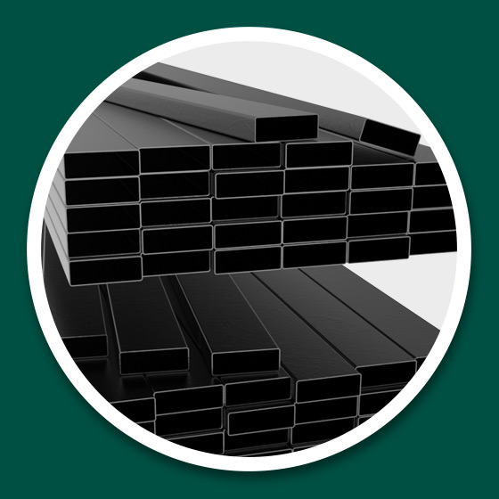 Perfil PTR Rectangular negro