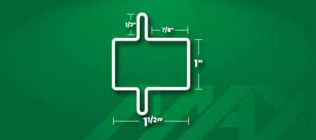 Perfil de herrería para puertas K-100