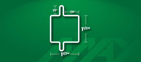 Perfil de herrería para puertas K-150