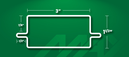 Perfil de herrería para puertas K-300