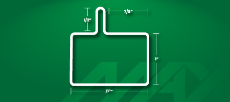 Perfil de herrería para puertas P100
