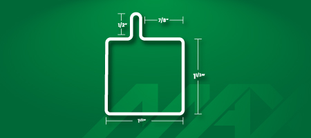 Perfil de herrería para puertas P-150