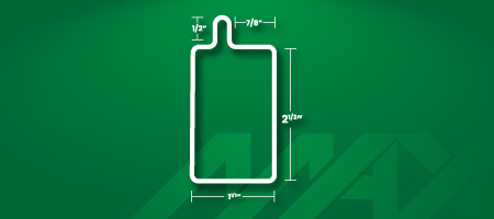 Perfil de herrerría para puertas P-250