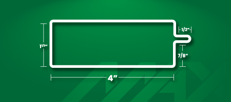 Perfil de herrerría para puertas P-400