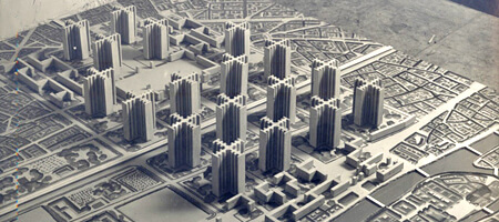 Modelo de una ciudad desarrollada dentro del urbanismo racionalista