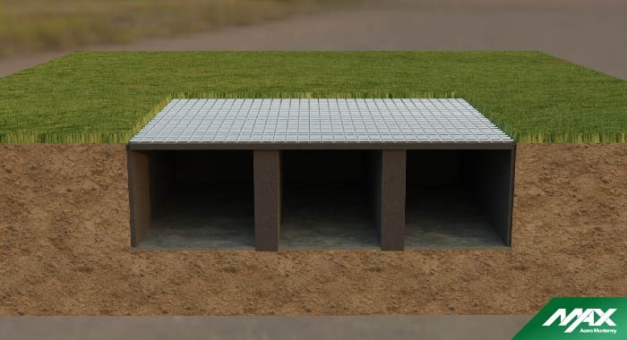 Diagrama del acero estructural armado para la losa superior