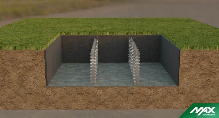 Diagrama del armado de acero para los muros milán