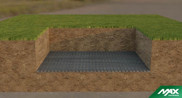 Esquema del acero estructural armado - cimentacion de cajon