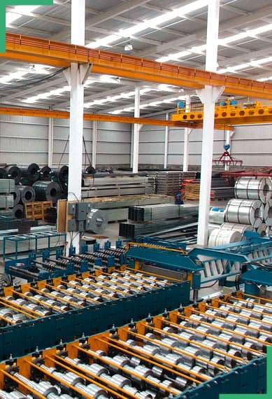 Roladora de lámina acanalada.