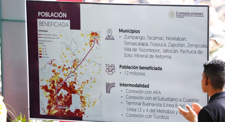 Presentación de los datos técnicos para la construcción del Tren AIFA-Pachuca