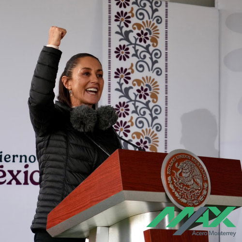 Sheinbaum durante presentación del tren AIFA-Pachuca