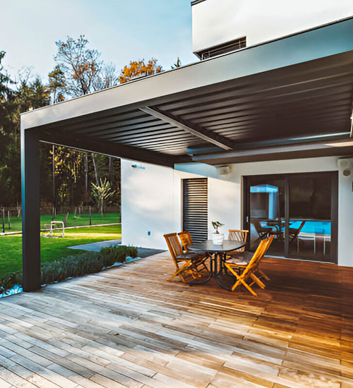 Techos para terrazas de diseño moderno, creando un espacio acogedor y elegante al aire libre