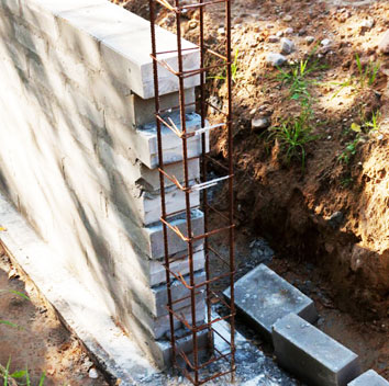 Castillo colocado en extremo de muro