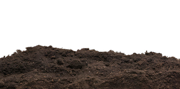 Montón de tierra de suelo limoso