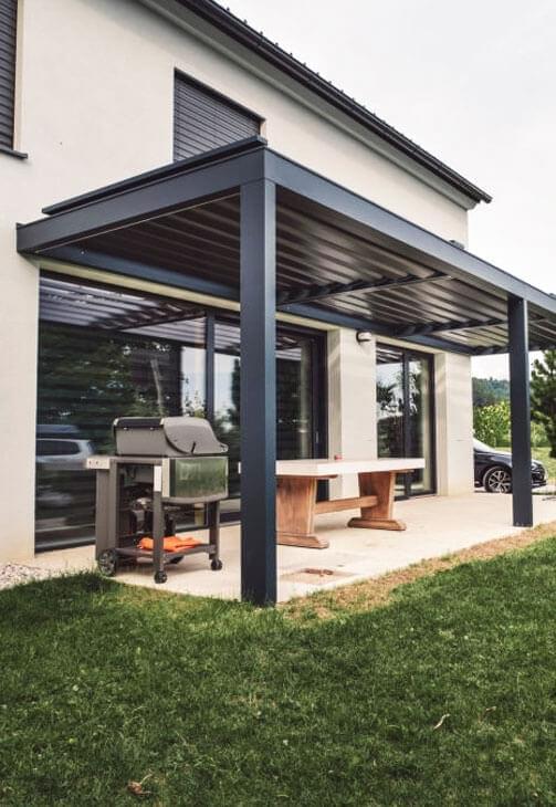 Techo de terraza fabricado con lámina de acero