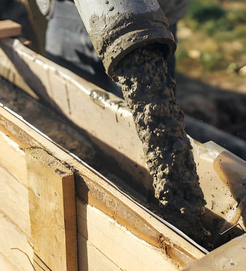 Vertido de concreto en zapata